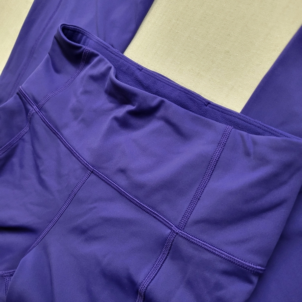 Athleta Rainier Bootcut Pant Small Purple Thermal Lined Outdoor Hike Stretch - Picture 2 of 14